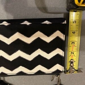 Thirty-One Chevron Pattern Wallet in Black and White
